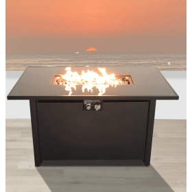 25" H x 42" W Steel Outdoor Fire Pit Table with Lid 25" H x 42" W Steel Outdoor Fire Pit Table with Lid