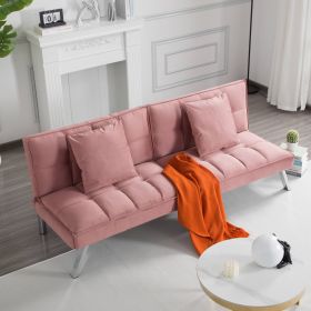 63.8" Futon Sofa bed (Color: RD) 63.8" Futon Sofa bed (Color: RD)
